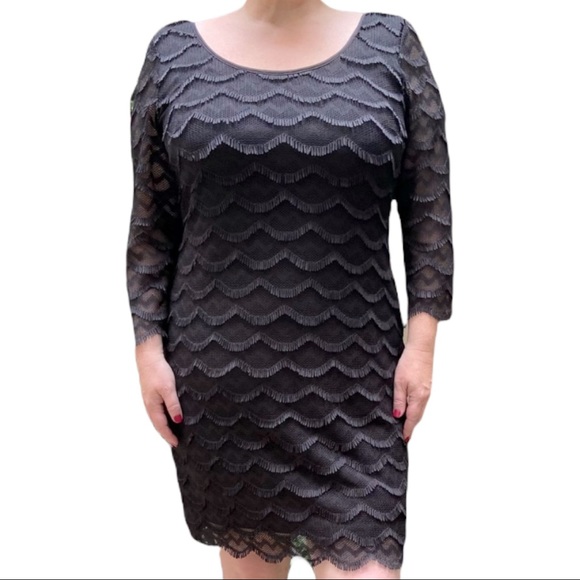 Ronni Nicole Dresses & Skirts - PRICE DROP! Ronni Nicole Stretch Lace Black Dress